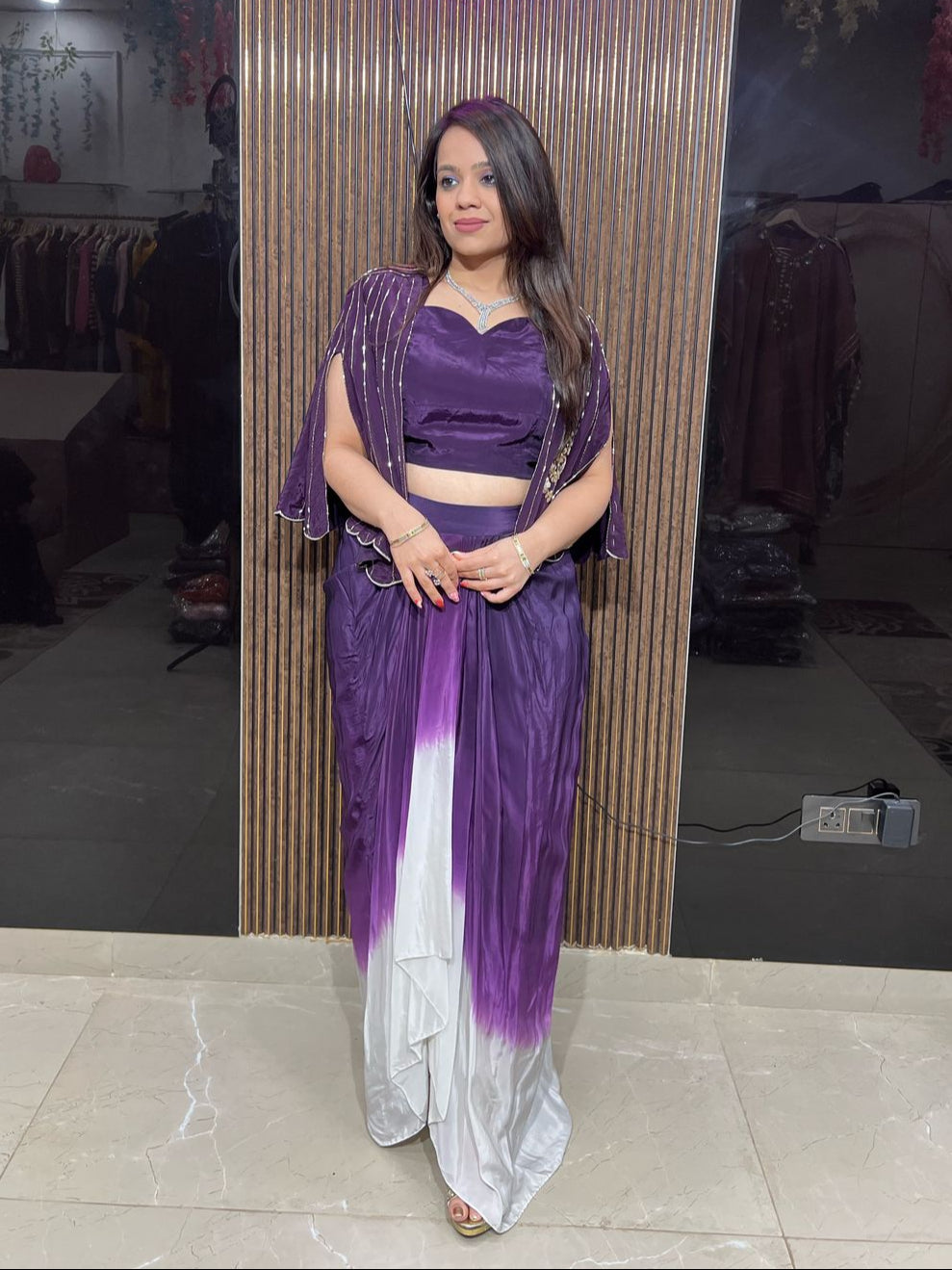 3PC CAPE TOP SKIRT RC48