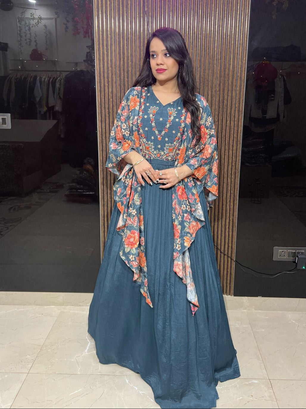 Beautiful Floral Gown RC08