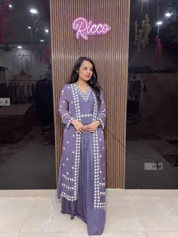 STYLISH GOWN WITH CAPE RC62