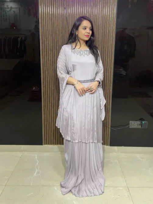 STLISH GOWN WITH BELT RC77