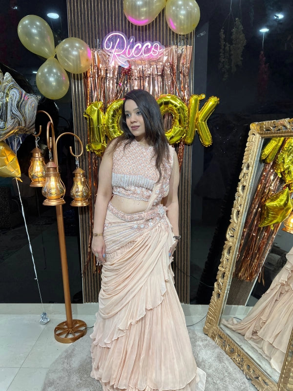 SUPER STYLISH LEHENGA WITH DRAPE RC122