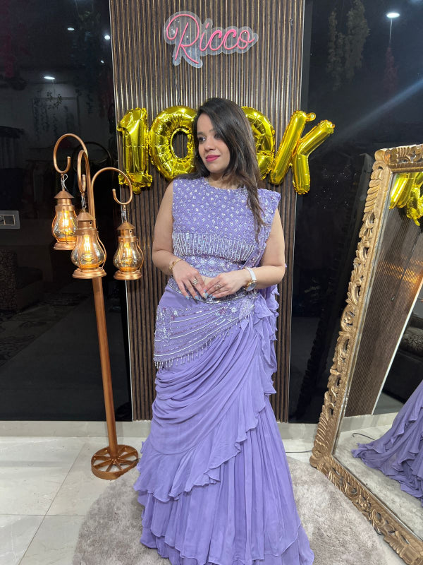 SUPER STYLISH LEHENGA WITH DRAPE RC122