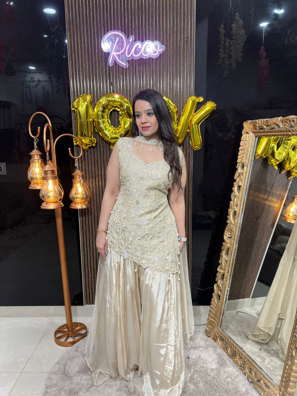 PEARL SUIT WITH CHOKER DUPATTA RC131