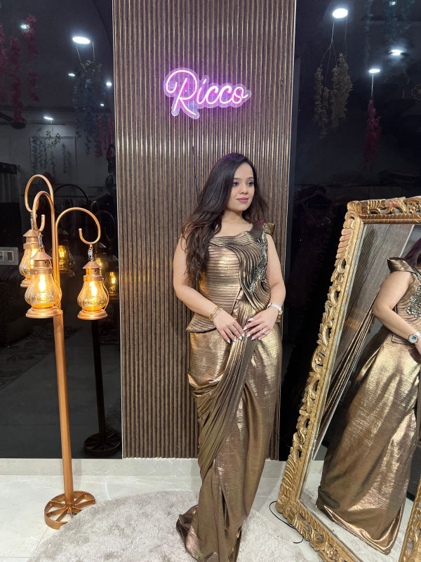METALIC GOWN RC175