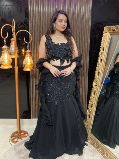 CUT WORK GORGETTE FISH CUT RC177