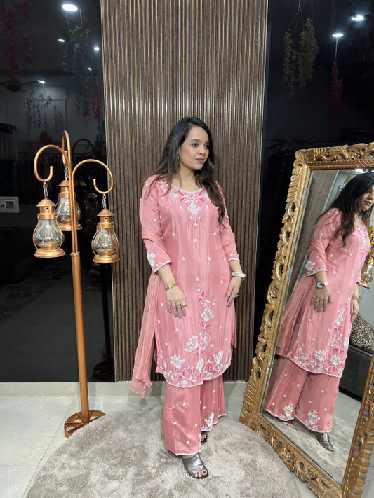 FLOWER EMBROIDERY SUIT RC188