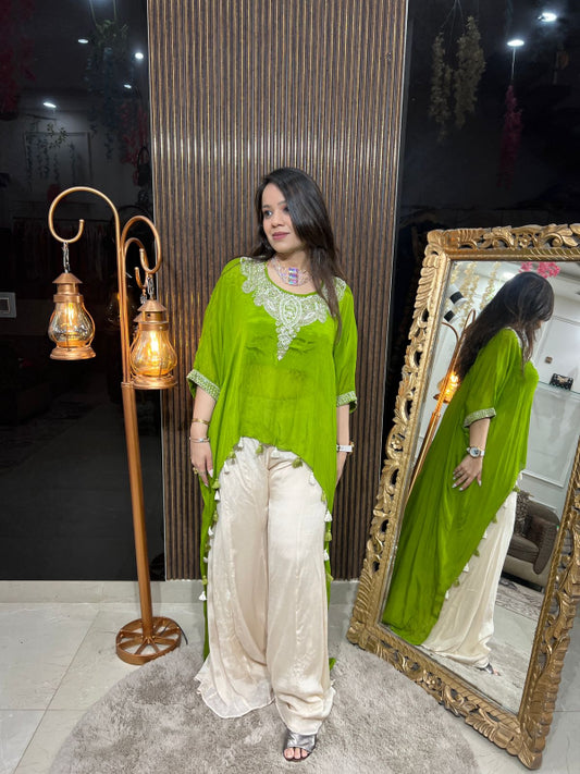 Festive Tassel Kaftan Set with Palazzo RC198