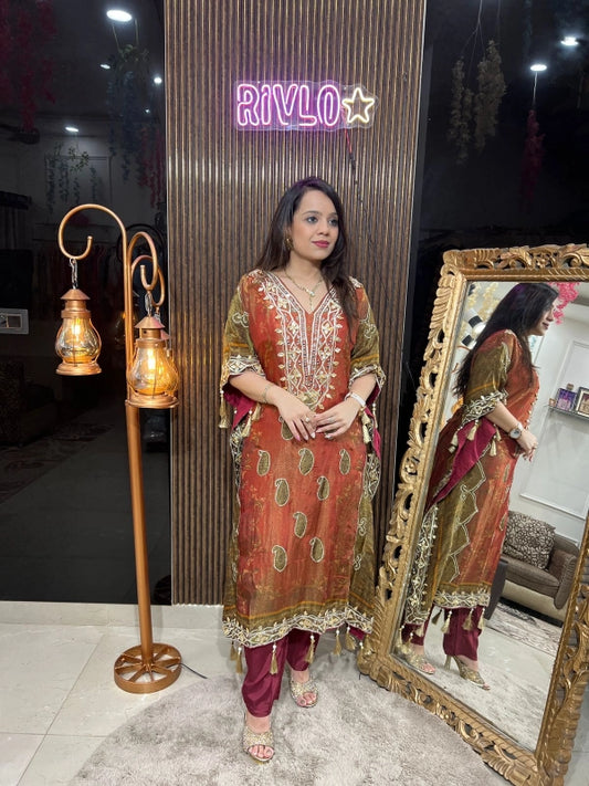 GOTA PATTI KAFTAN SET RC221