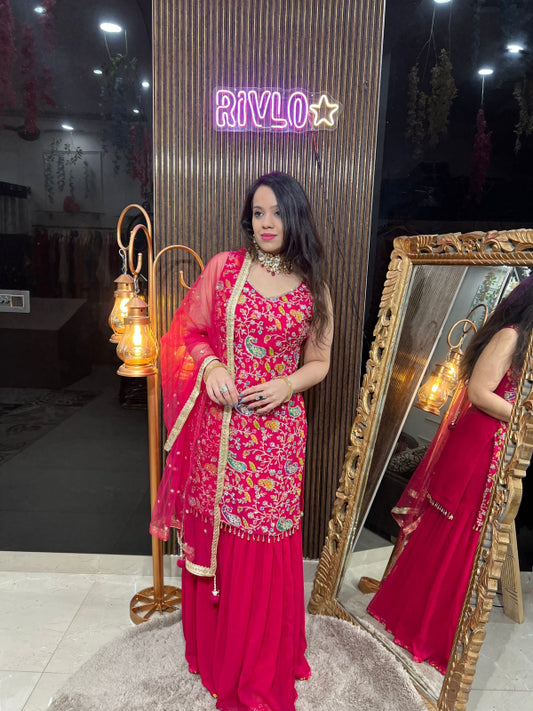 Rose Radiance Sharara Suit Set RC274