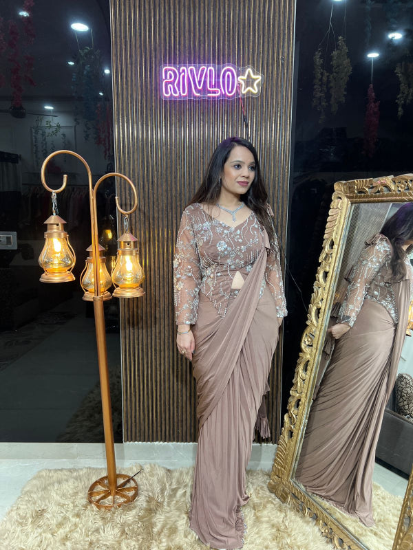 ✨ Embellished Corset Drape Saree ✨ RC282