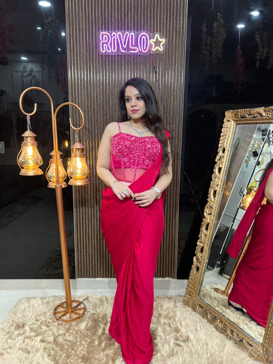 Rani Embellished Corset Drape Saree RC335