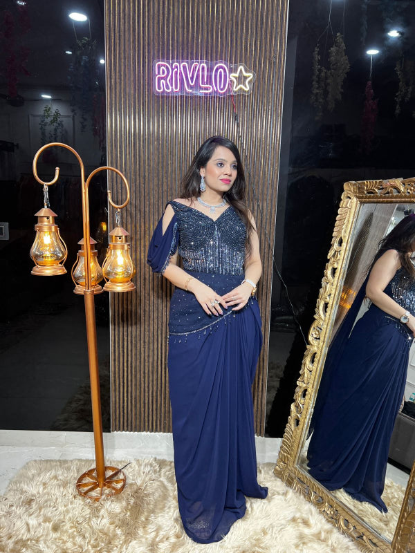 π Sequined And Cut Dana Draped Gown π RC356