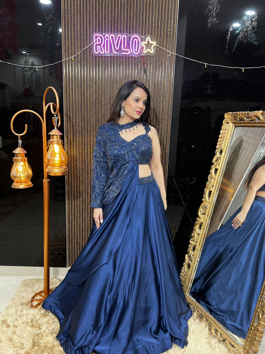 Midnight Sapphire Luxe Lehenga AC19