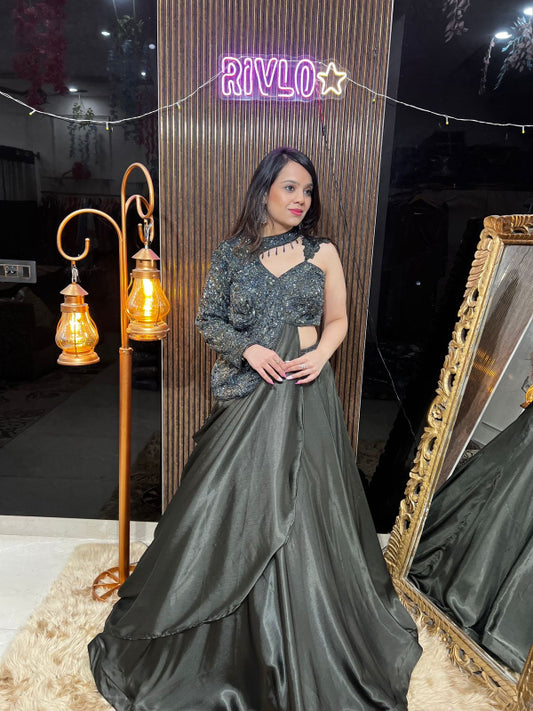 Mystic Moss Embellished Lehenga AC20