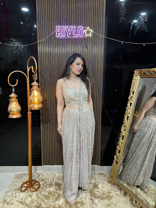 Aurora Shimmer Draped Ensemble AC21