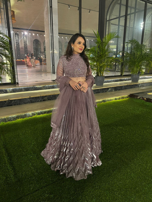 LAVENDER HEAVY LEHENGA RC437