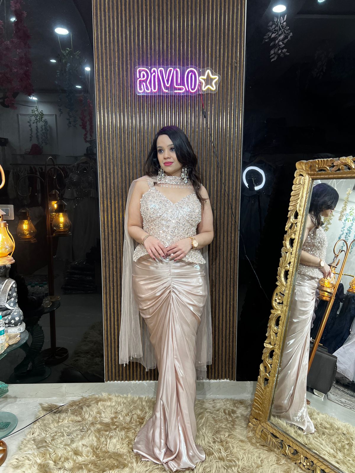 π€π Celeste Ivory Draped Corset Ensemble ππ€ AC56