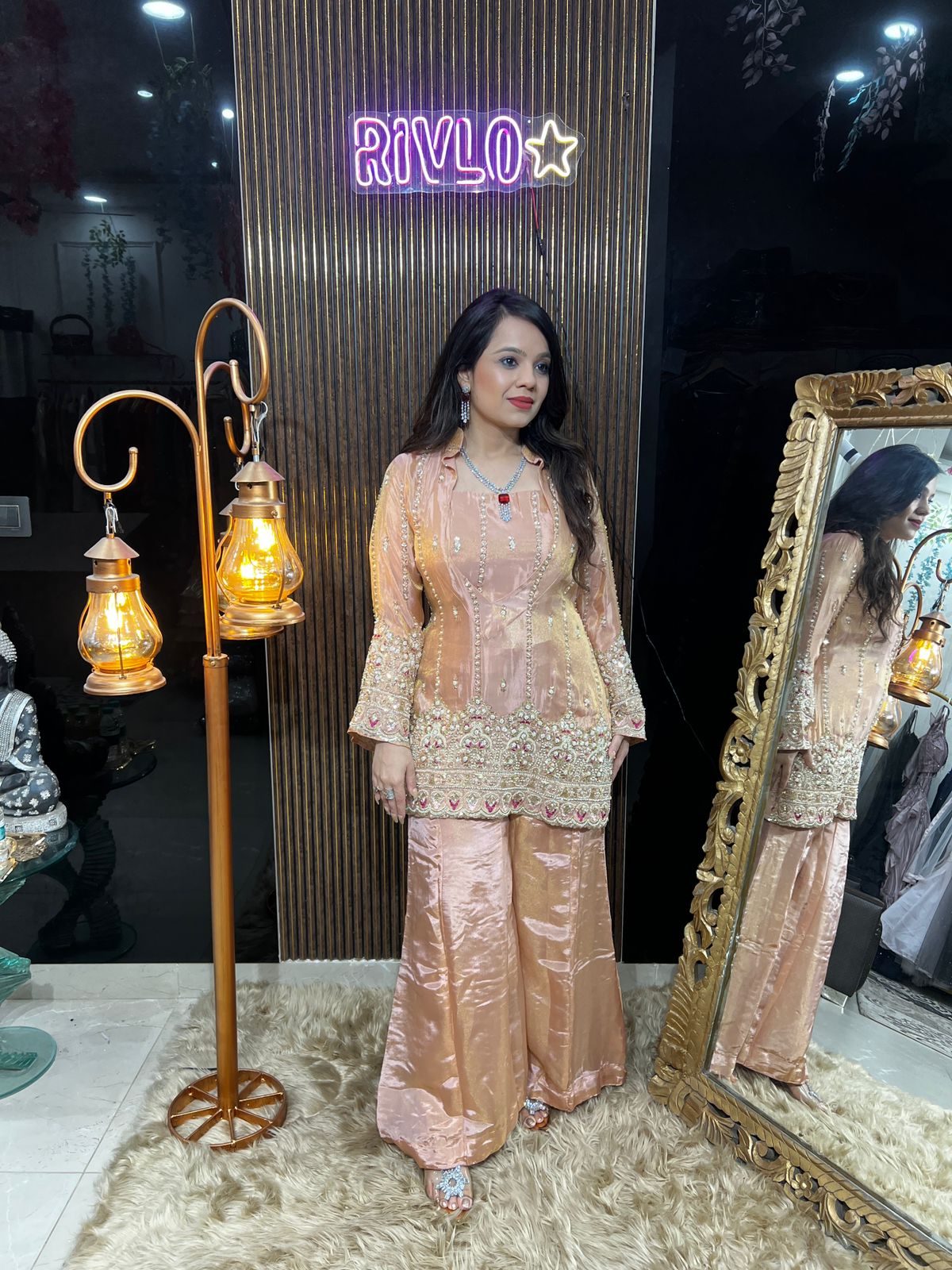 πΈβ¨ Mustard And Peach Bustier Set β¨πΈ RC494