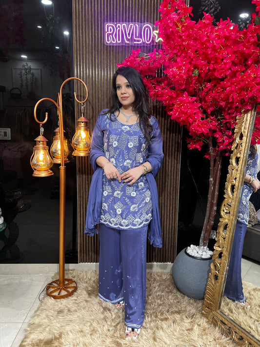 SHORT HAND WORK PURPLE SUIT RC500