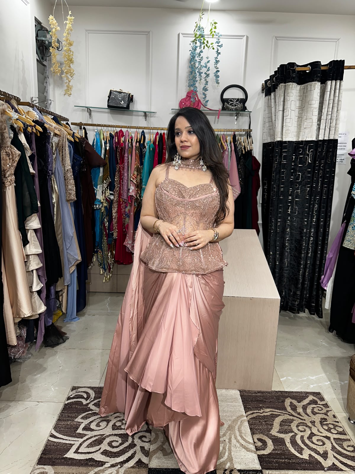 Blush Majesty Drape Saree RC586