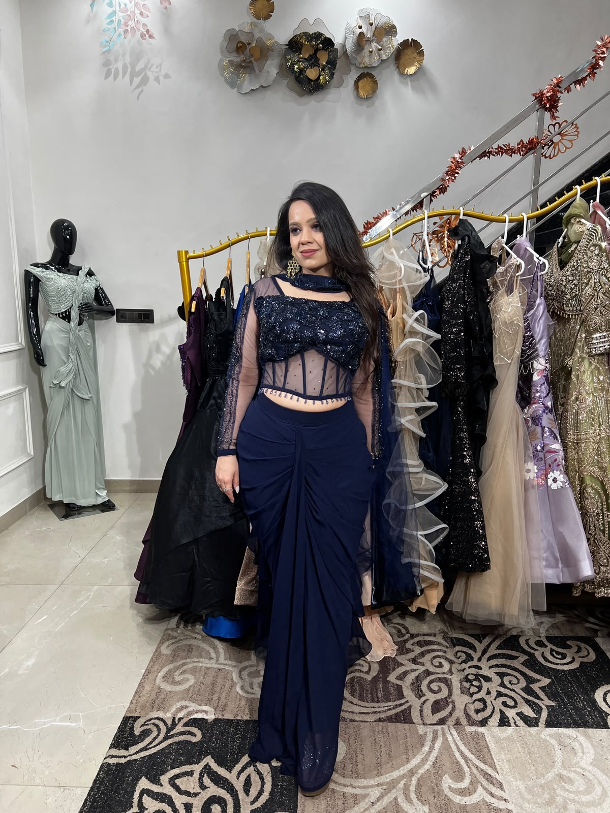 Blue Enchanté Drape Saree RC584