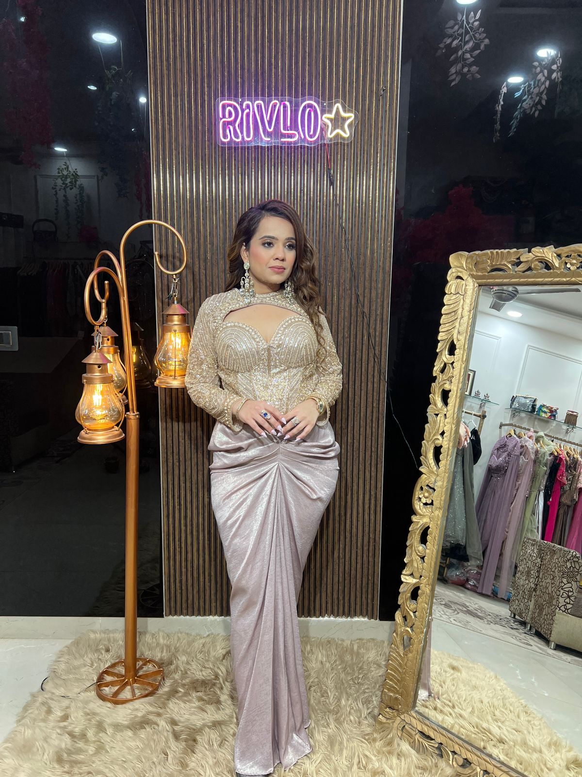 Rose Gold Full Sleeves 2-Piece Set, RC639