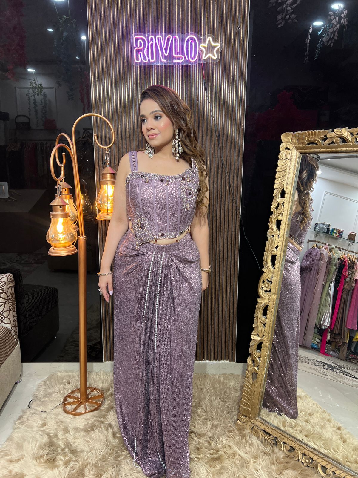 Lavender Luxe Sequin 2-Piece Set AC118