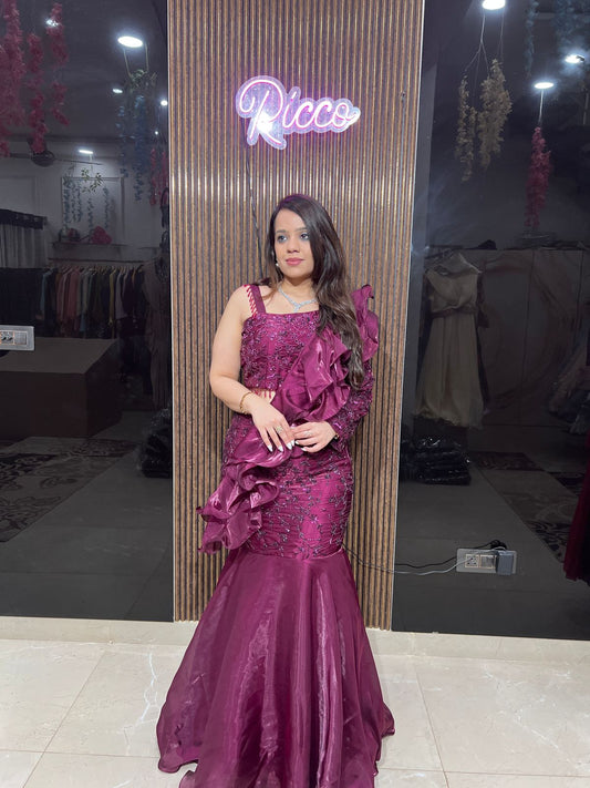 FISHCUT LEHENGA WITH DRAPE DUPATTA RC50