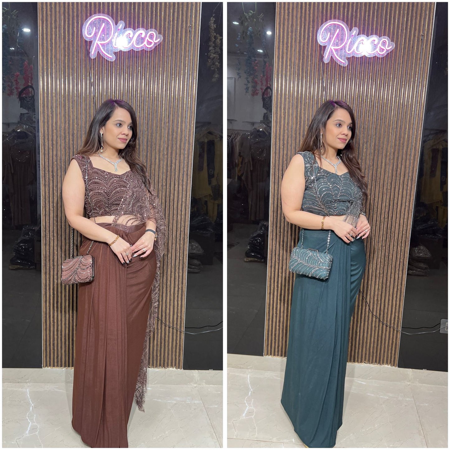 Beautiful Drape Saree With Purse RC40