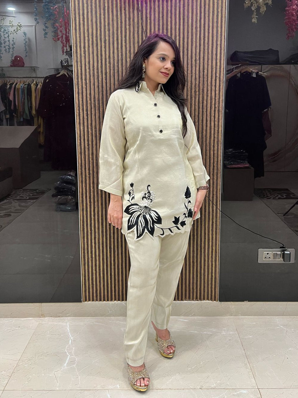 Beautiful Embroidery Co-ord Set RC07