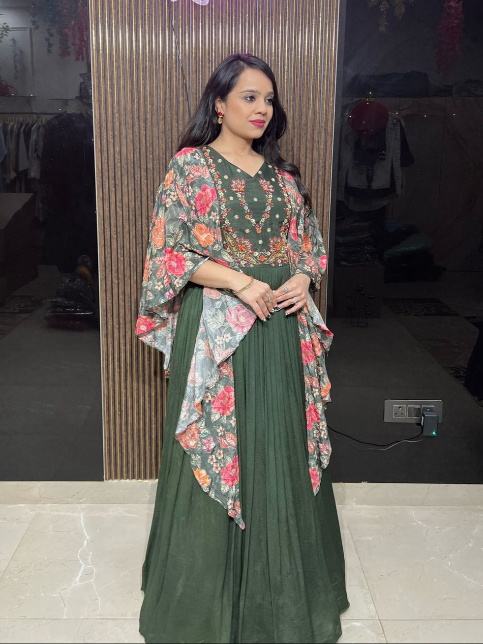 Beautiful Floral Gown RC08