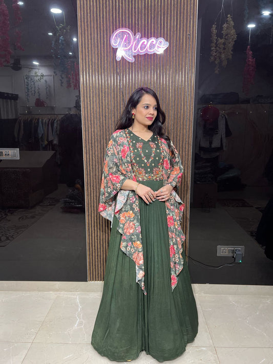 Beautiful Floral Gown RC08