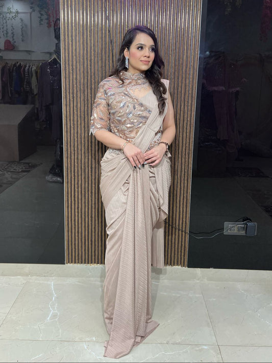 Beautiful Leave Pattern Work Saree RC37