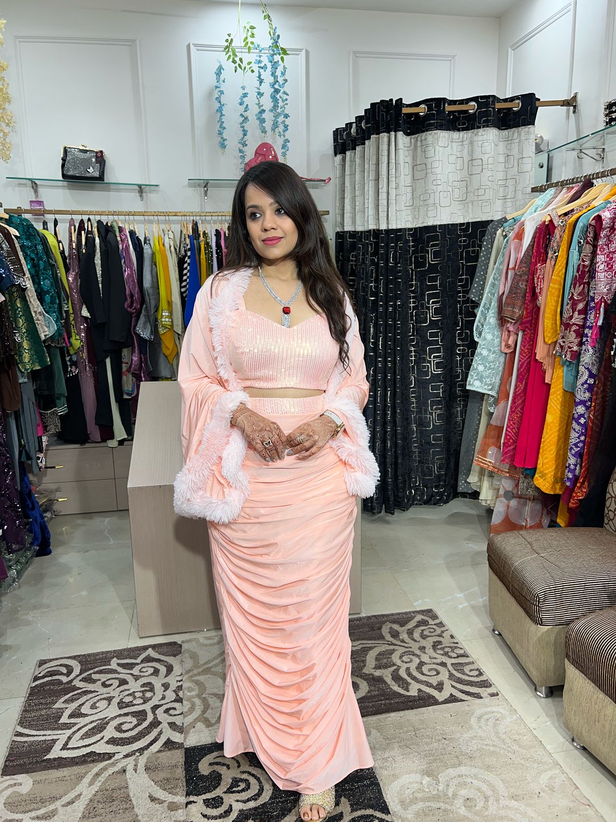 Beautiful Sequence Indo Western Dress RC18