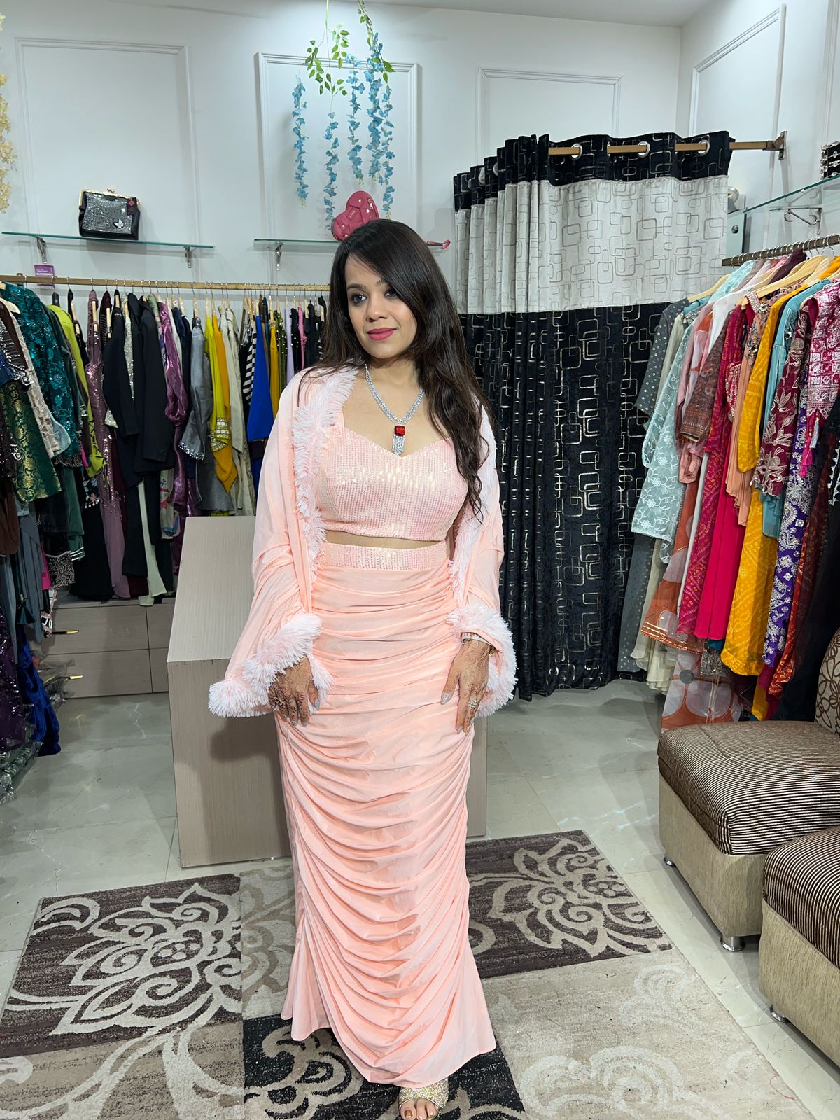 Beautiful Sequence Indo Western Dress RC18
