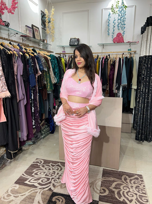 Beautiful Sequence Indo Western Dress RC18