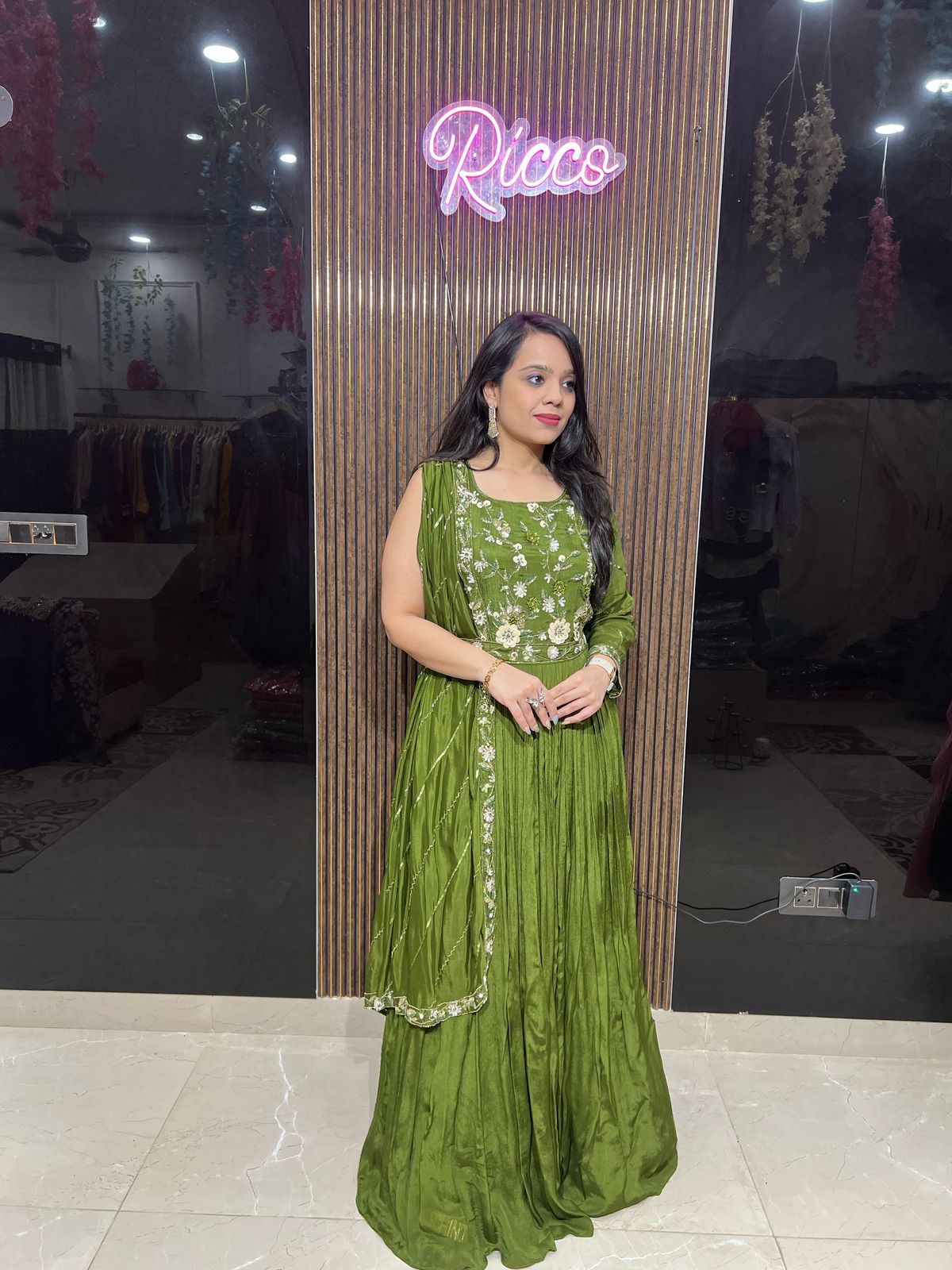 Beautiful Sequence Work Gown RC11