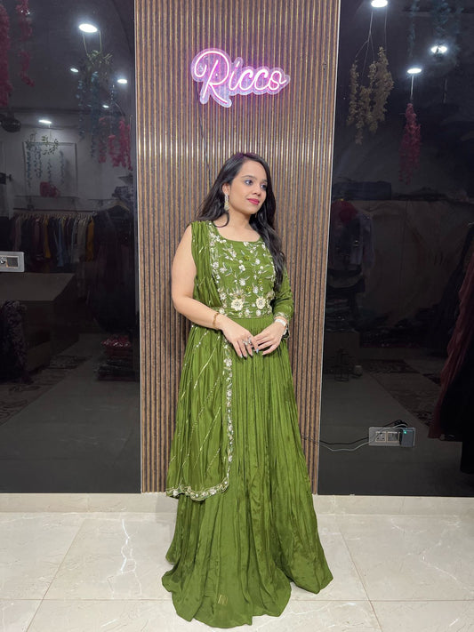 Beautiful Sequence Work Gown RC11