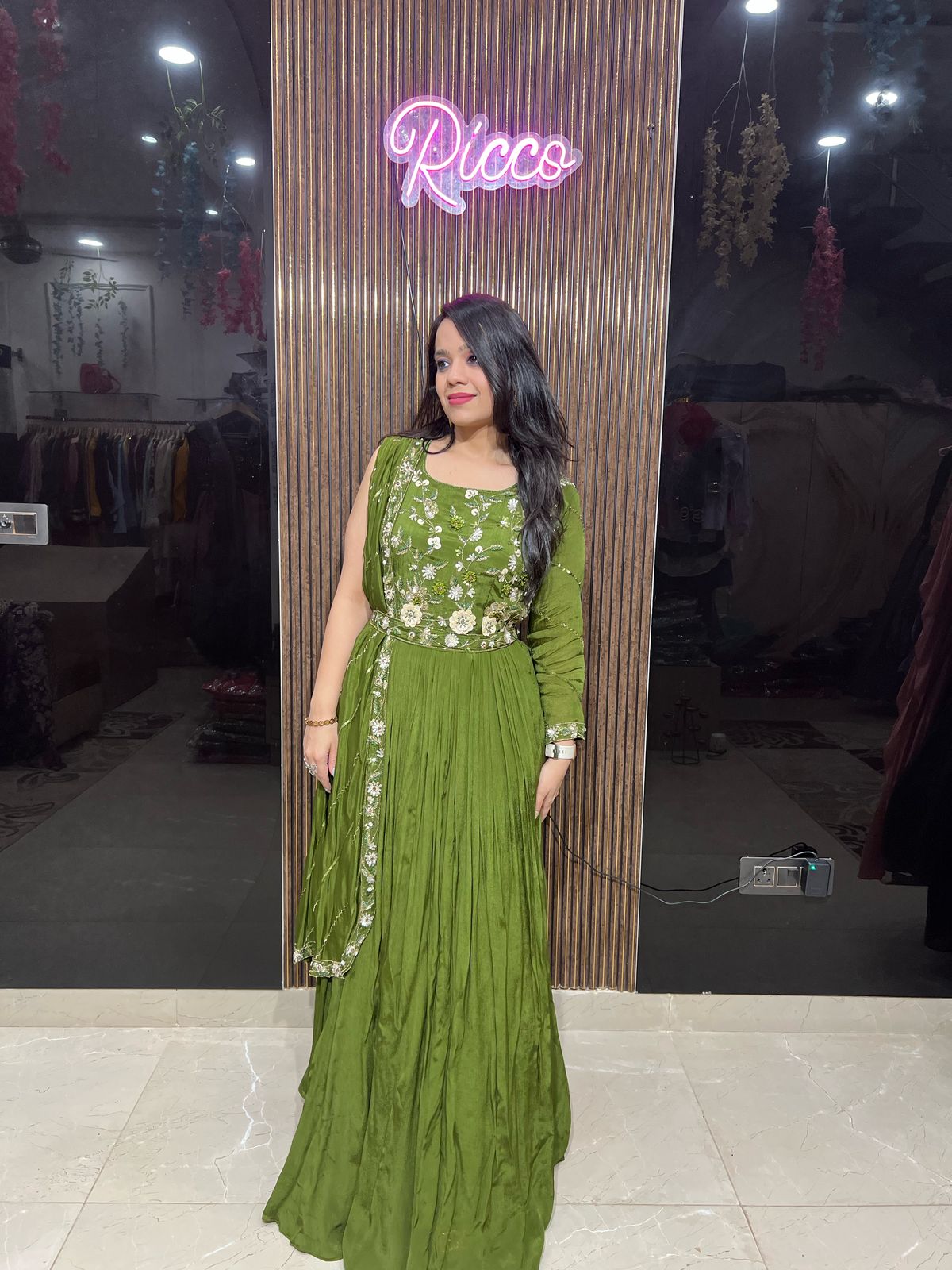 Beautiful Sequence Work Gown RC11