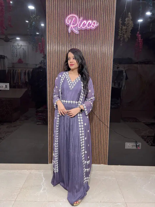 STYLISH GOWN WITH CAPE RC62