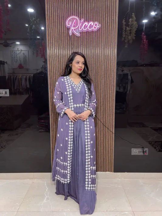 STYLISH GOWN WITH CAPE RC62