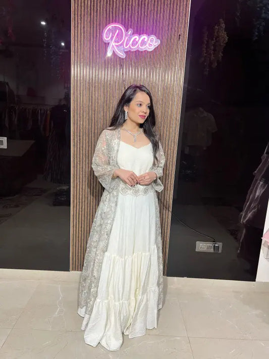 GOWN WITH NET CAPE RC63