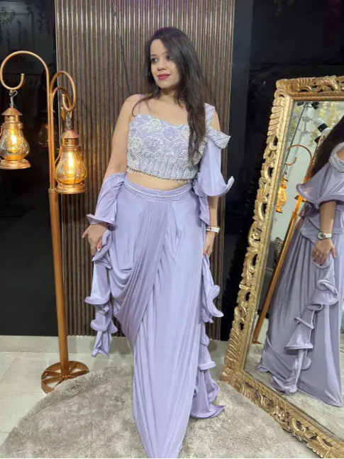 2 PIECE INDOWESTERN WITH FRILLED DUPATTAS RC74