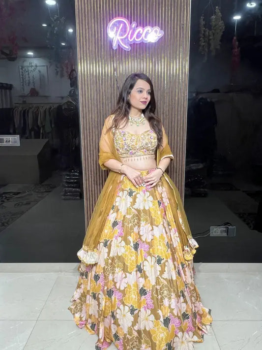 FLORAL HEAVY LEHENGA RC72