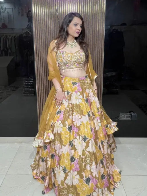 FLORAL HEAVY LEHENGA RC72