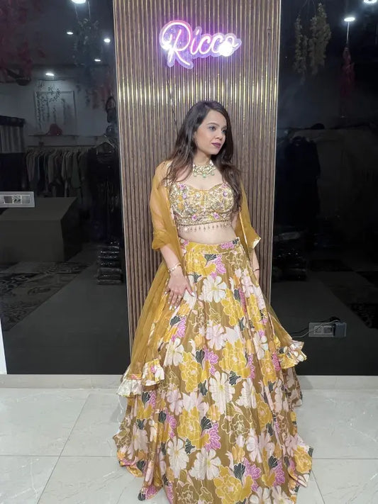 FLORAL HEAVY LEHENGA RC72