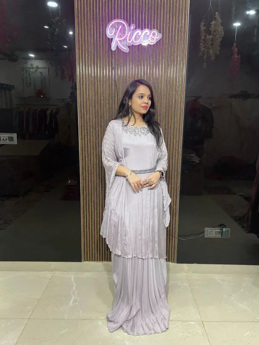 STLISH GOWN WITH BELT RC77