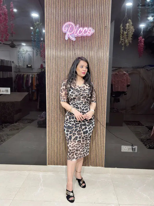 ANIMAL PRINT DRESS RC111