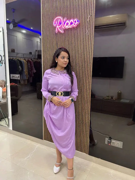 COWL DRESS WITHOUT BELT RC109