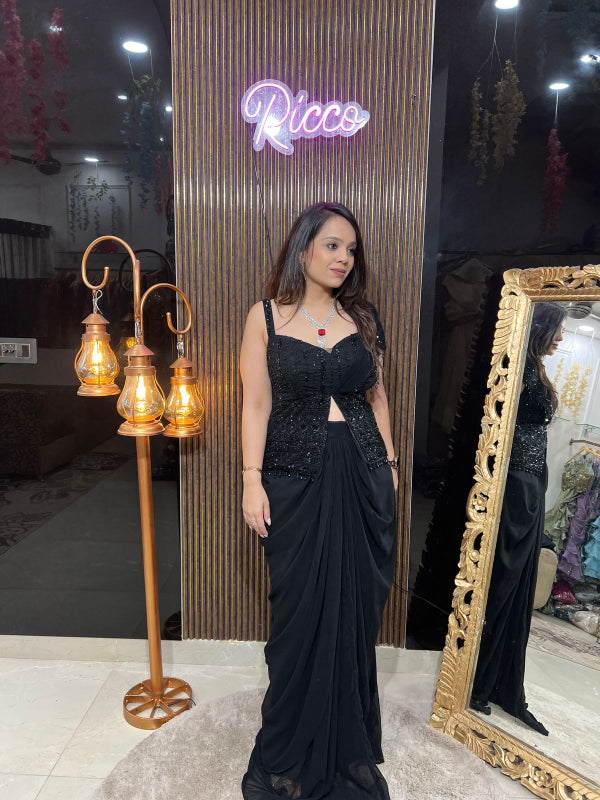 CORSET TOP AND SKIRT WITH DUPATTA RC117
